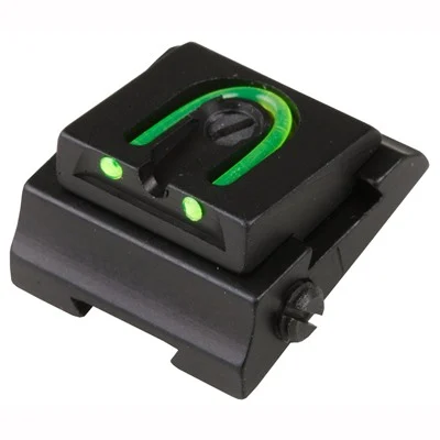 RIFLE ADJUSTABLE FIBER OPTIC 3/16'' WGOS REAR SIGHT GREEN